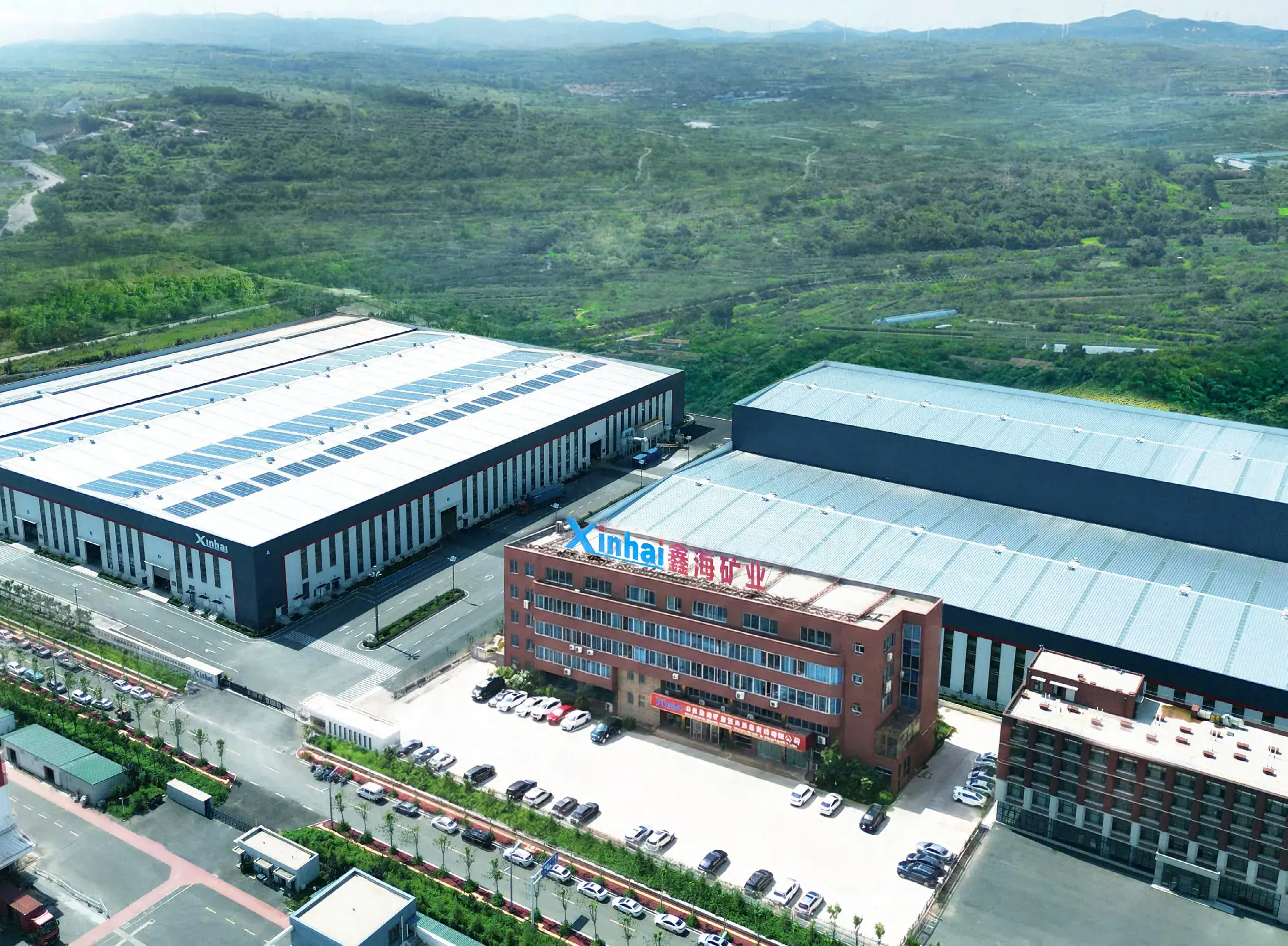 Xinhai mineral equipment manufacturing base in Yantai, China